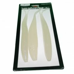 Catch 10" Black Label Livies Softbait White Warrior UV + Glow 3 Pack Soft Baits