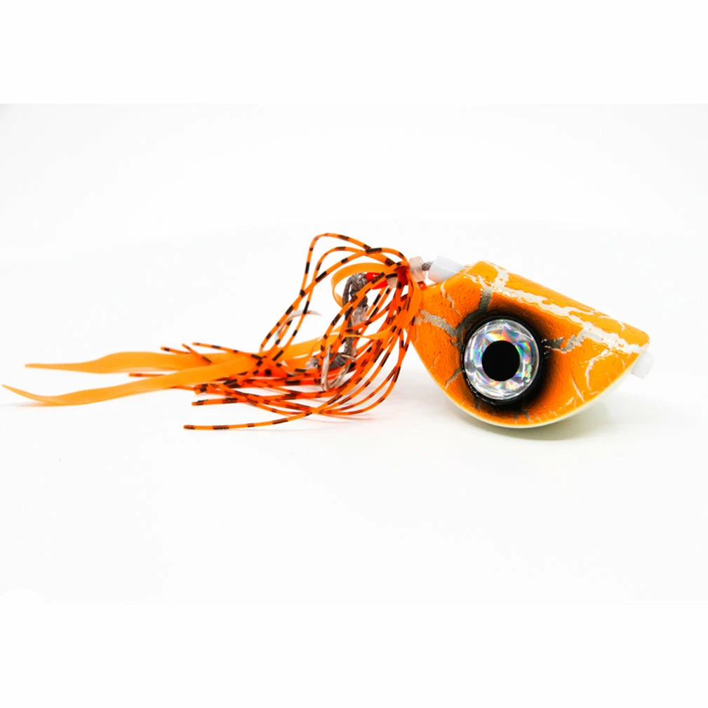 Lures, Jigs & Rigs Catch Beady Eye Kabura Jig In Orange Crackle With Glow And UV (60-150g)