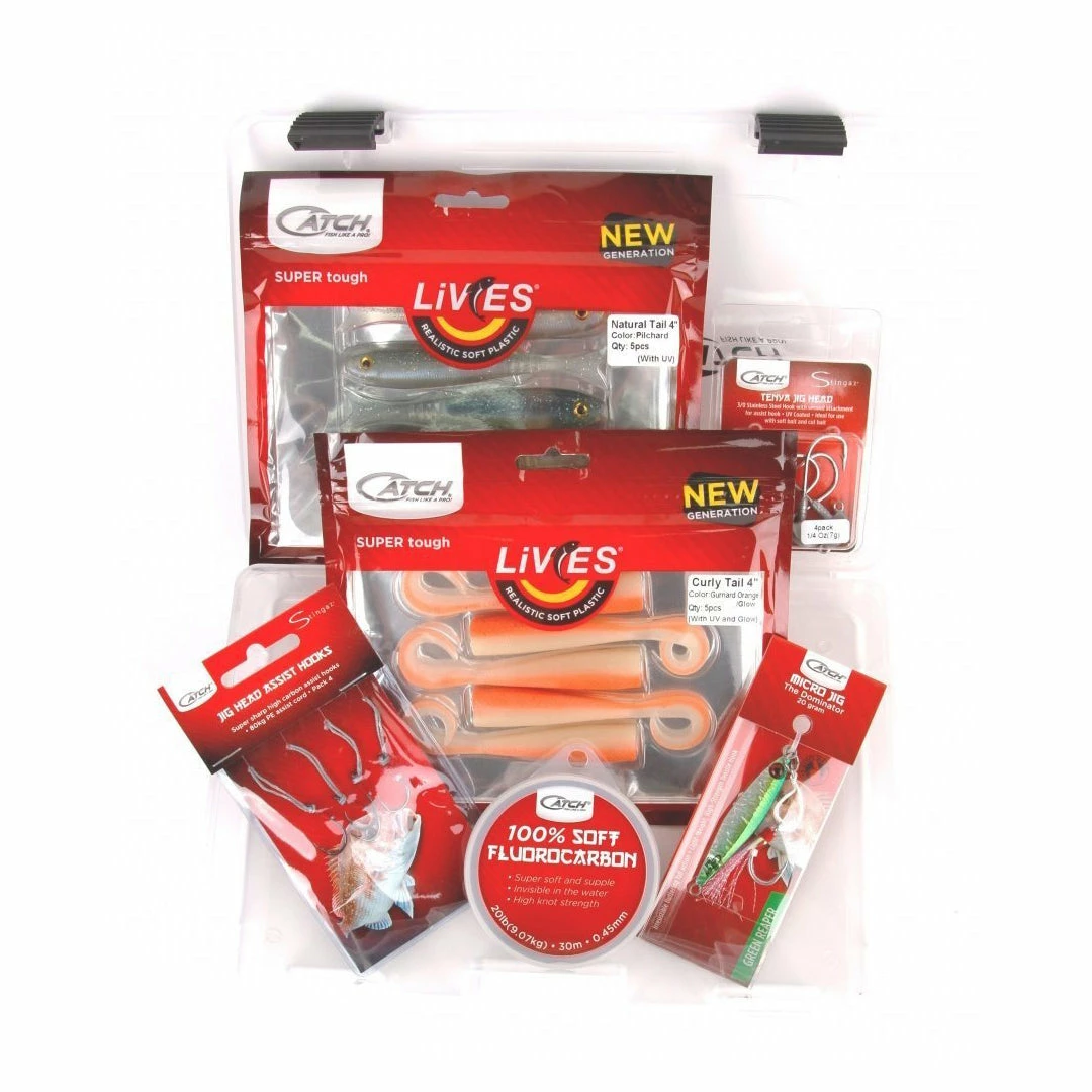 Catch Softbait Value Pack With Tackle Box