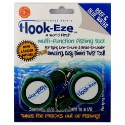 Hook-Eze Large Hook Eze Fishing Knot Tying Tool Twin Pack In Green