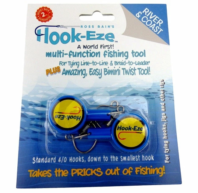 Hook-Eze Tools & Accessories Hook Eze Fishing Knot Tying Tool Twin Pack In In Blue