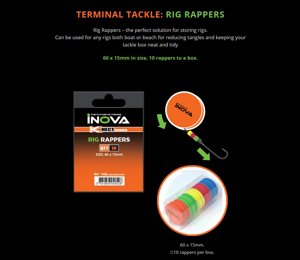 Terminal Tackle INOVA Rig Rappers Foam Rig Winder Trace Storage Solution