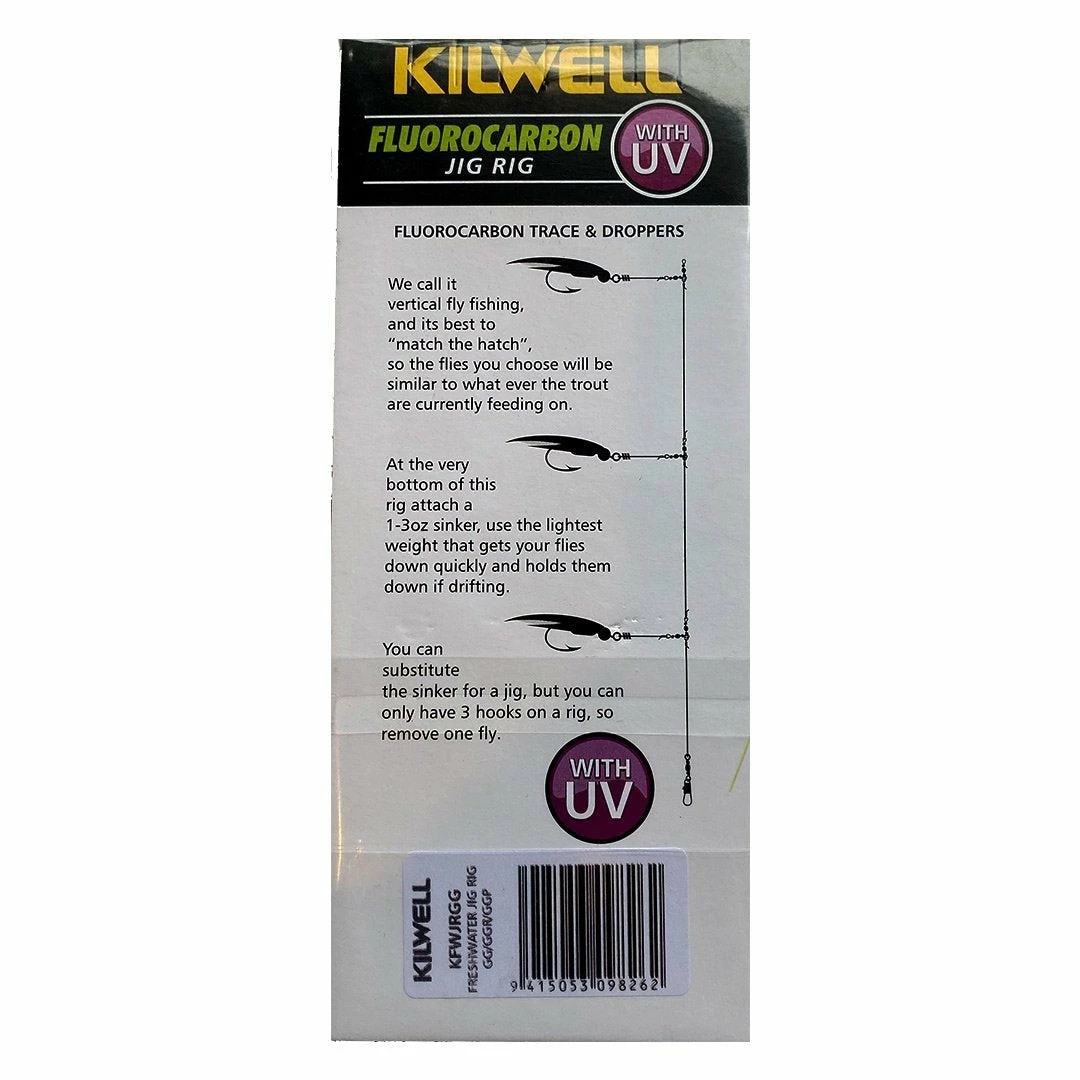 Lures, Jigs & Rigs Kilwell UV Freshwater Jig Rig PG/GG/JS Mix 3