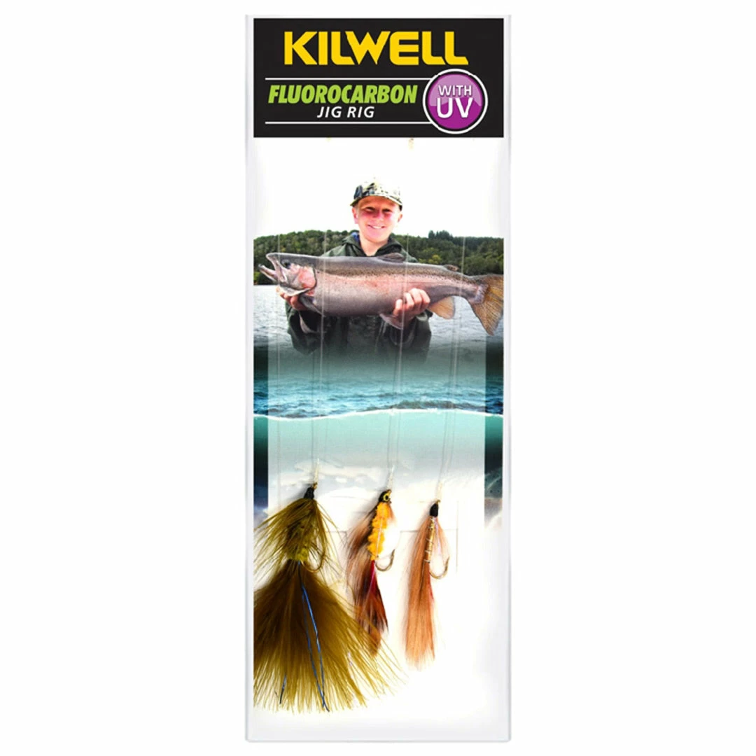 Lures, Jigs & Rigs Kilwell UV Freshwater Jig Rig GM/PG/WB Mix 4