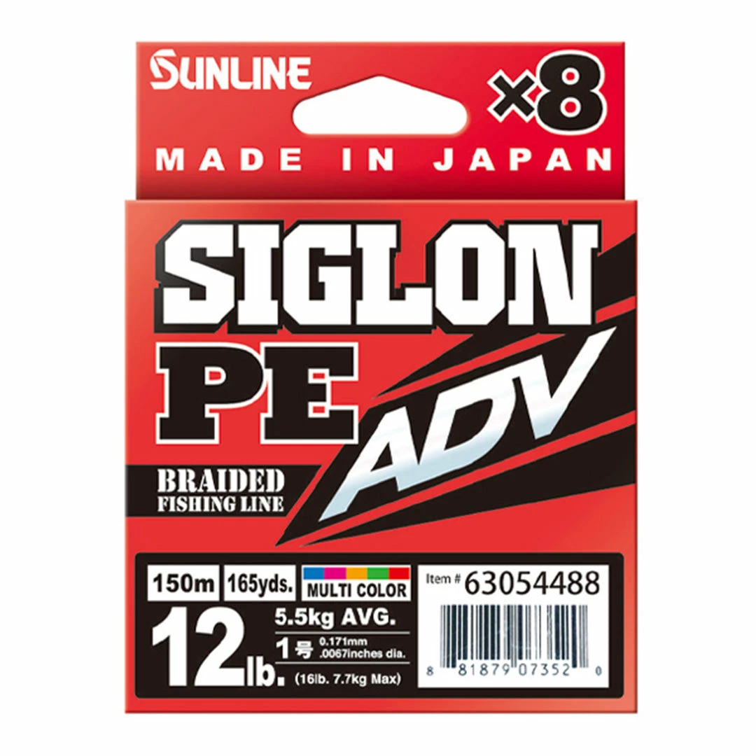 Sunline Braid, Lines & Leaders Siglon PE ADV X8 Multi Colour Braid