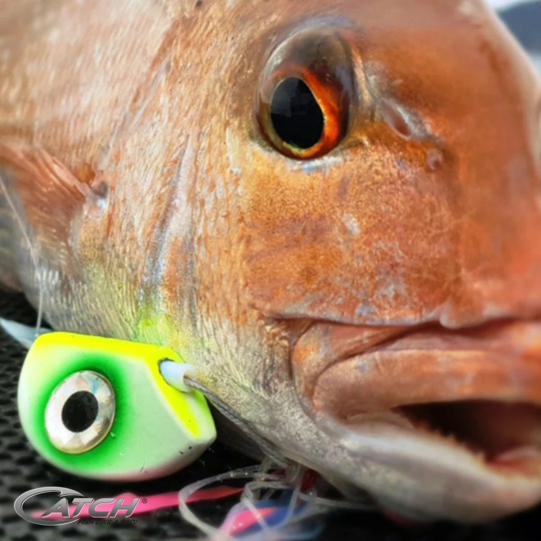 Lures, Jigs & Rigs Catch Beady Eye Kabura Jig In Orange Crackle With Glow And UV (60-150g)