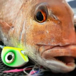 Catch Beady Eye Kabura Jig In Chartreuse With Glow And UV (60-150g) Lures, Jigs & Rigs