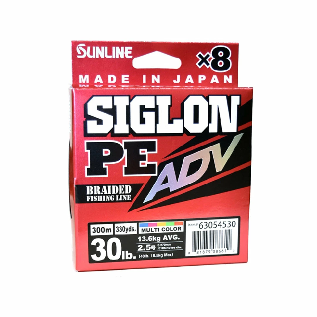 Sunline Braid, Lines & Leaders Siglon PE ADV X8 Multi Colour Braid