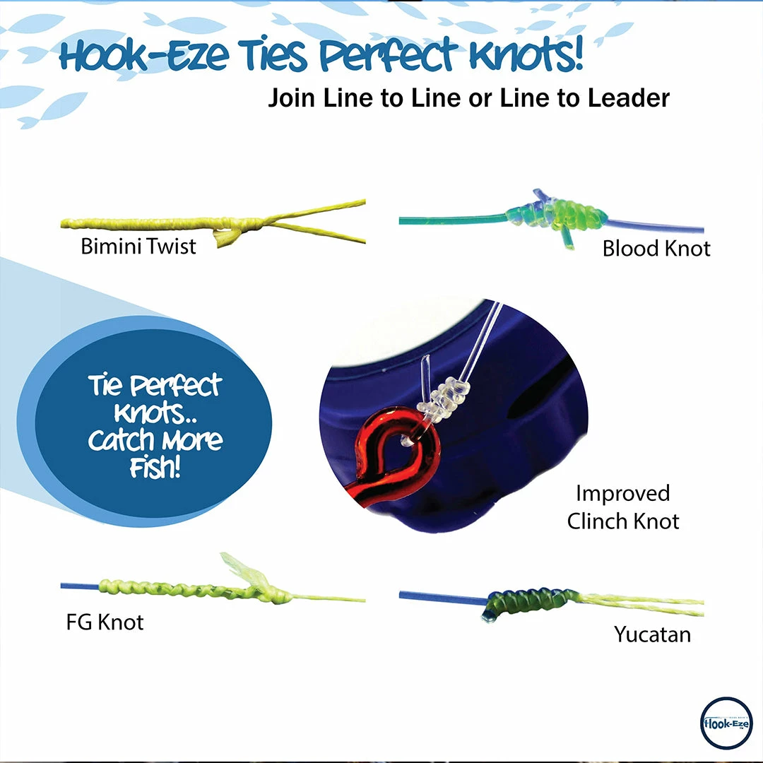 Hook-Eze Large Hook Eze Fishing Knot Tool Triple Twin Pack Deal Tools & Accessories