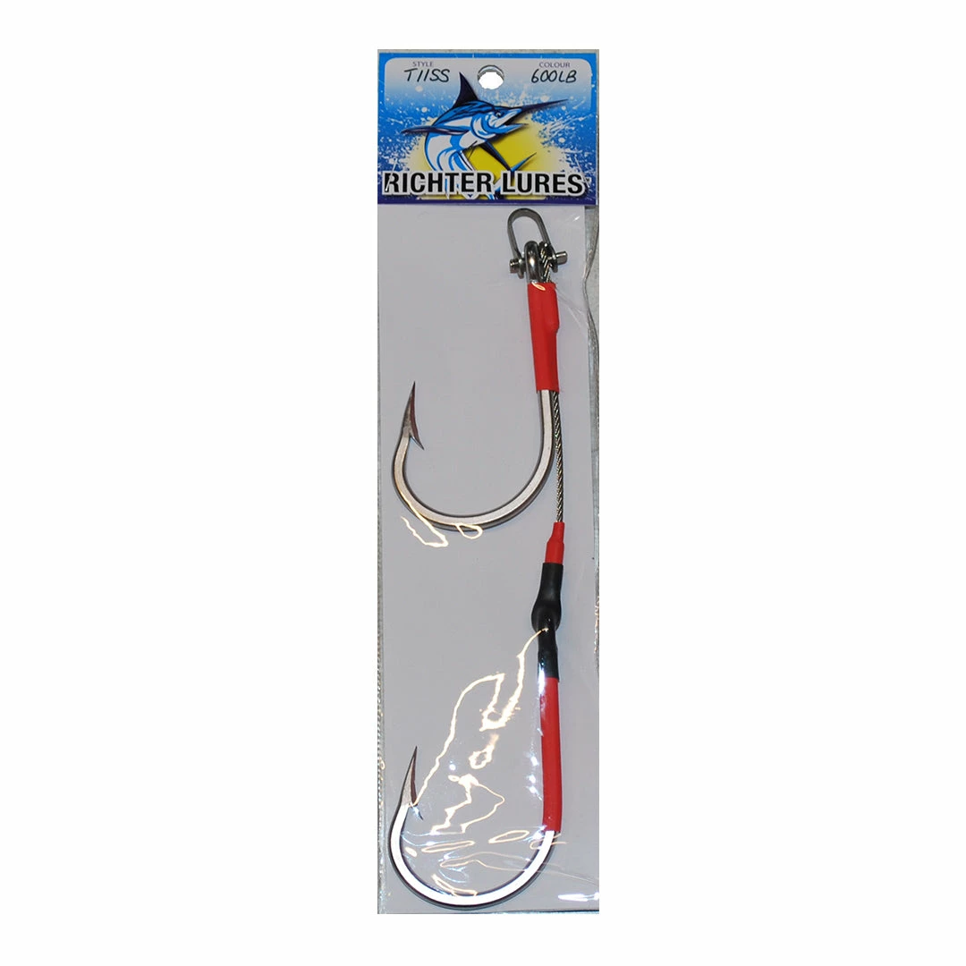 Richter Lures Deals Twin Shogun Hook Game Fishing Rig 7/0 - 12/0