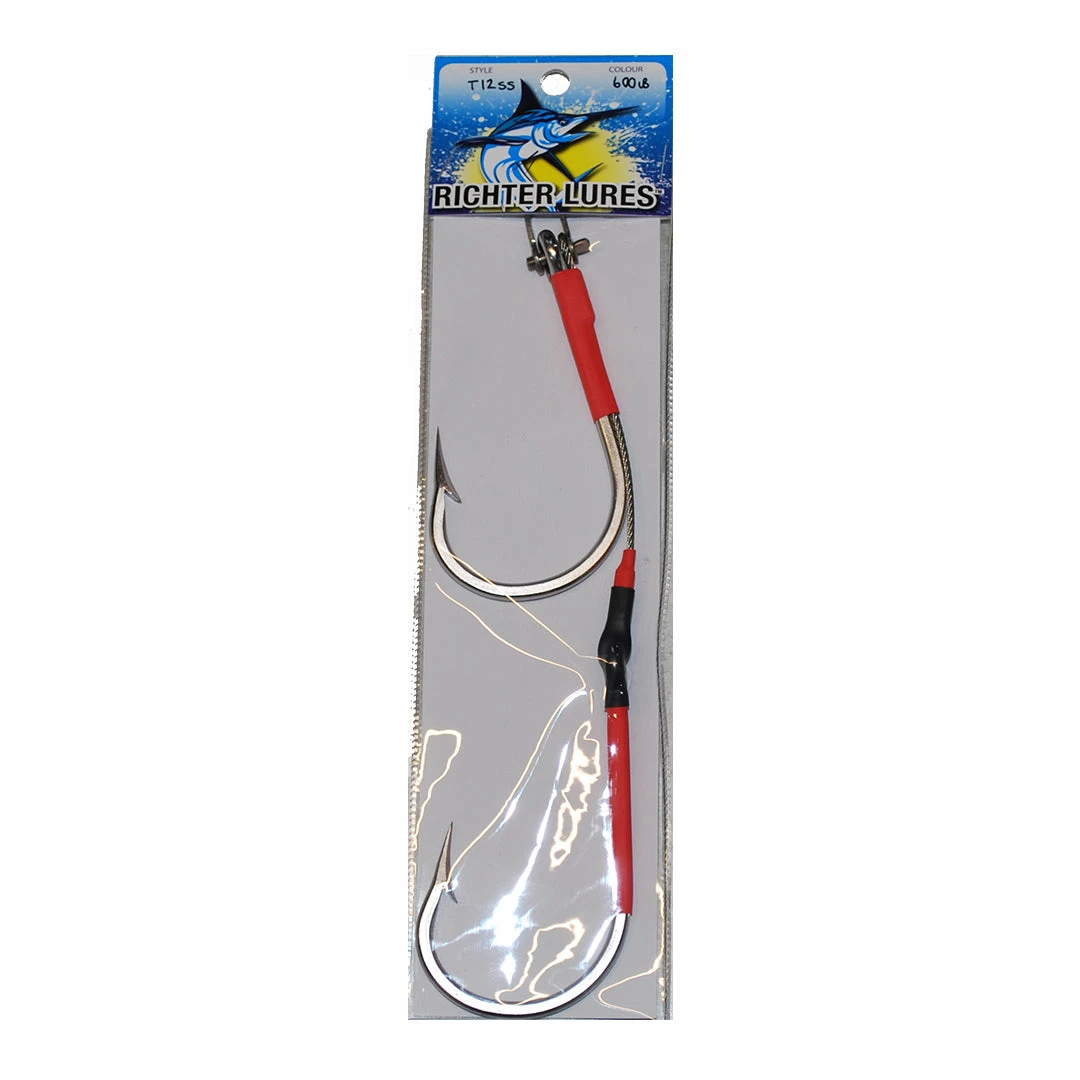 Richter Lures Deals Twin Shogun Hook Game Fishing Rig 7/0 - 12/0